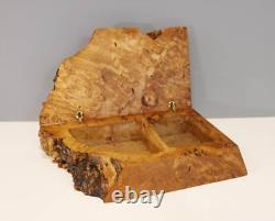 Vintage Michael Elkan Burl Wood Box Birdseye Maple Jewelry Box Trinket Box