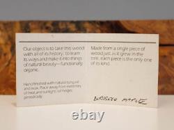 Vintage Michael Elkan Burl Wood Box Birdseye Maple Jewelry Box Trinket Box