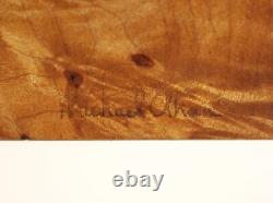 Vintage Michael Elkan Burl Wood Box Birdseye Maple Jewelry Box Trinket Box