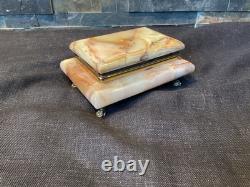 Vintage Mid Century Onyx Marble Italian Hinged Box