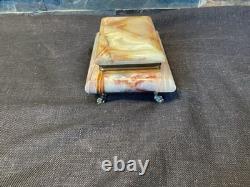 Vintage Mid Century Onyx Marble Italian Hinged Box