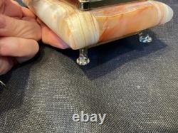 Vintage Mid Century Onyx Marble Italian Hinged Box