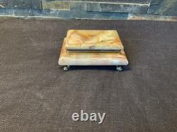 Vintage Mid Century Onyx Marble Italian Hinged Box