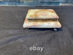 Vintage Mid Century Onyx Marble Italian Hinged Box