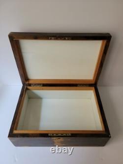 Vintage Mid-Century Wooden Cigarette Box with Distressed Finish, White