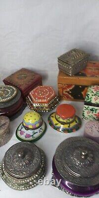 Vintage Miniature Trinket Box Collection Lot of 15