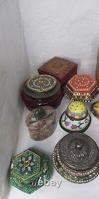 Vintage Miniature Trinket Box Collection Lot of 15