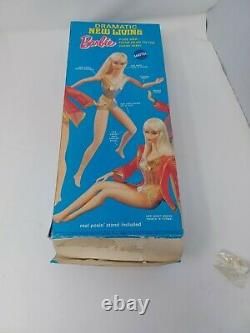 Vintage Mod Dramatic New Living Barbie Blonde with Box 1970