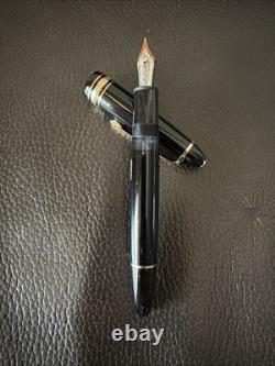 Vintage Montblanc Meisterstuck #146 Fountain Pen Black with Gold Trim in Box
