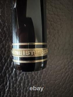 Vintage Montblanc Meisterstuck #146 Fountain Pen Black with Gold Trim in Box