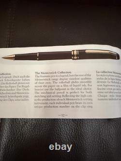 Vintage Montblanc Meisterstuck #146 Fountain Pen Black with Gold Trim in Box