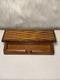 Vintage Moroccan Thuja Wood Geometric Inlay Desk Jewelry Keepsake Box Hinged Lid