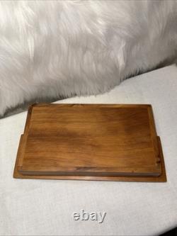 Vintage Moroccan Thuja Wood Geometric Inlay Desk Jewelry Keepsake Box Hinged Lid