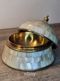 Vintage Mother Pearl Inlaid Box Indian Jewelry #3