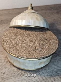 Vintage Mother Pearl Inlaid Box Indian Jewelry #3