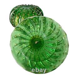 Vintage Murano Green and Gold Art Glass Lidded Box Attr to Barovier & Toso