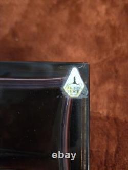 Vintage Murano Style Italian Glass Casket Trinket Box Purple/Amethyst MCM