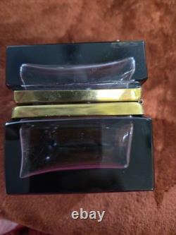 Vintage Murano Style Italian Glass Casket Trinket Box Purple/Amethyst MCM