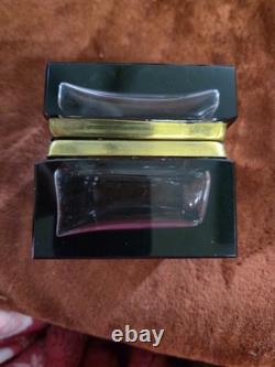 Vintage Murano Style Italian Glass Casket Trinket Box Purple/Amethyst MCM