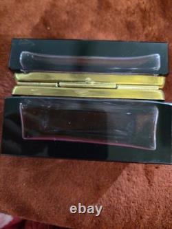 Vintage Murano Style Italian Glass Casket Trinket Box Purple/Amethyst MCM