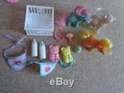 Vintage My Little Pony Lullabye Nursery Baby Ponies Accessories Boxed Bundle