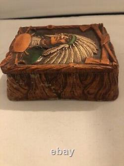 Vintage Native American Playing Card Box