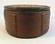 Vintage Navajo Handcrafted Decorated Leather Oval Box-4 3/4 X 3 5/8 X 1 3/4