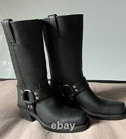 Vintage New In Box Frye Harness Women Biker Boots Size 5 1/2 Black USA