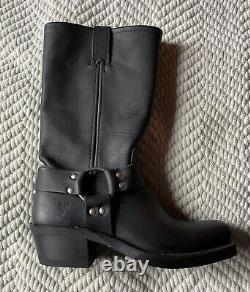 Vintage New In Box Frye Harness Women Biker Boots Size 5 1/2 Black USA