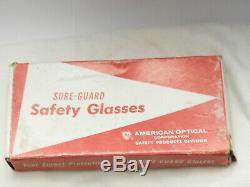 Vintage New Mint 50s-60s American Optical Sunglasses Safety Glasses And Box USA
