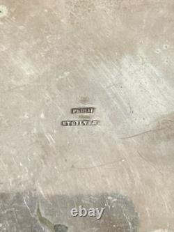 Vintage NickelSilver Plated Wooden Rectangular Box 20th Century Engraved in 1955