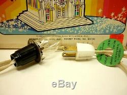 Vintage Noma Electric Hard Plastic Christmas Church Plays Silent Night with Box