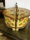 Vintage Norwegian Decorative Wooden Tine Box Rose Mailing Floral Painting
