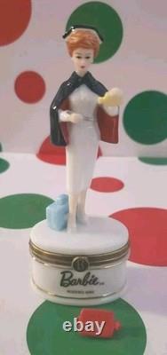 Vintage Nurse Barbie Very Rare PHB Porcelain Hinged Box Midwest Cannon Falls NIB