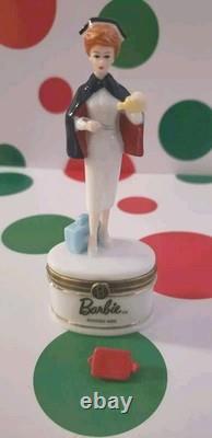Vintage Nurse Barbie Very Rare PHB Porcelain Hinged Box Midwest Cannon Falls NIB