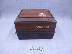 Vintage OMEGA Quartz Brown Plastic Square Presentation Watch Box 31