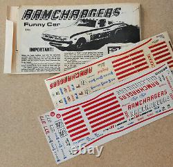 Vintage OPEN BOX! MPC Ramchargers Challenger FC Kit in 1/25 OriginaI Issue