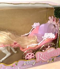 Vintage ORIGINAL Opened BOX Barbie Rapunzel Botticelli & Carriage 2001