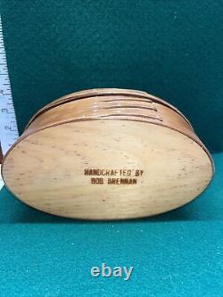 Vintage OVAL SHAKER PANTRY / STORAGE BOX 3 Fingers Signed Bob Brennan 7by4