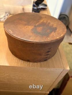 Vintage OVAL SHAKER PANTRY / STORAGE BOX 7 inscribed 1860
