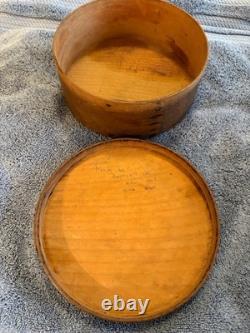 Vintage OVAL SHAKER PANTRY / STORAGE BOX 7 inscribed 1860