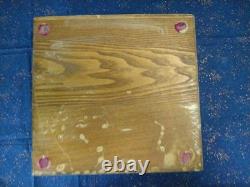 Vintage Oak 2-Drawer Library Index Card Card Box Brass Handles Utility