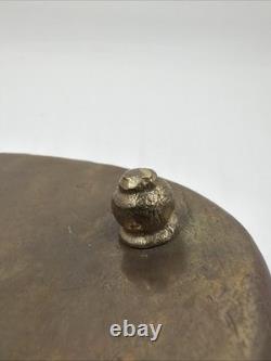 Vintage Old Antique Brass Fine Jail Cut Work Oval Shape Beautiful Jewelry Box