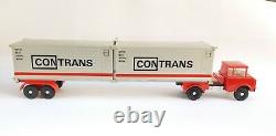 Vintage Old Rare Ddr Germany Plastic/tin Contrans Truck Toy Ms Brandenburg+ Box