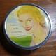 Vintage Ornate Silver Tone Trinket Pill Box Blonde Model With Saying Nice