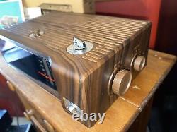 Vintage PANASONIC Flip Clock Radio RC-6004 AM FM Brand New in Box Wood Grain