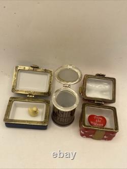 Vintage PHB Porcelain Trinket Boxes. Ivory Soap, Hersey Syrup & Mini Gift