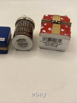 Vintage PHB Porcelain Trinket Boxes. Ivory Soap, Hersey Syrup & Mini Gift