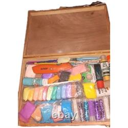 Vintage Painters Box Wood Breifcase