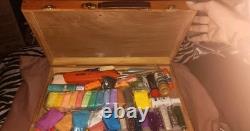 Vintage Painters Box Wood Breifcase